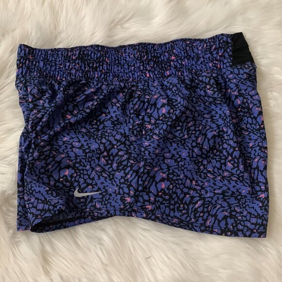 NIKE Women's One Dri-Fit Mid-Rise 3" Shorts in Purple/Black Sz MEDIUM - Picture 6 of 6